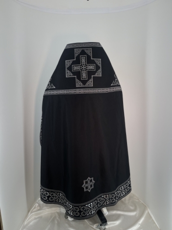 Облачення священника, вишите на габардині, вишивка "Сердечка" з вишитим галуном