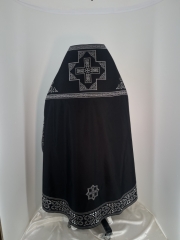 Облачення священника, вишите на габардині, вишивка "Сердечка" з вишитим галуном