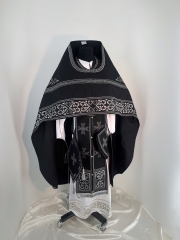 Облачення священника, вишите на габардині, вишивка "Сердечка" з вишитим галуном