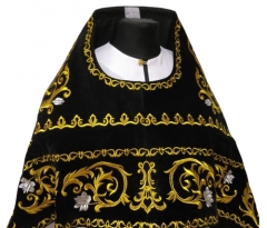 Облачення священника, вишите на габардині, вишивка &quot;Троянда&quot; з вишитим галуном