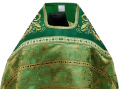 Облачення священника комбіноване з парчі &quot;Візантійський хрест&quot;, з вишитим опліччям, вишивка &quot;Новий візерунок&quot;