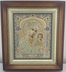 Ікони &quot;Вінчальна пара&quot; (літ. куп. ж-б., рам. кор., пр.) 26х23см