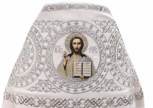 Облачение священника, вишитое на бархате, вишивка