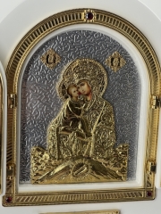 Ікона-складень "Богородиця Почаївська" 18x22x3,5см 