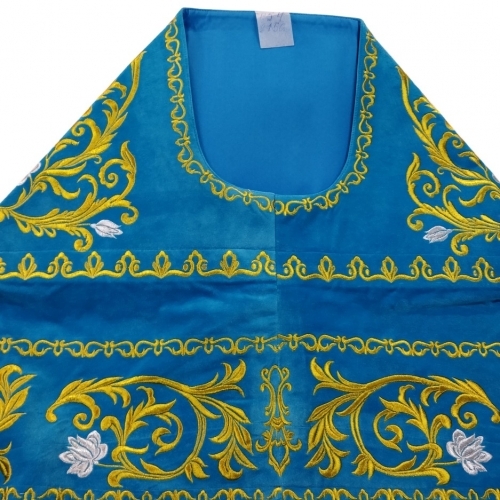 Облачение священника, вышитое на бархате, вишивка