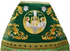 Облачення священника комбіноване з парчі &quot;Ажурний хрест&quot;, з вишитим опліччям, вишивка &quot;Роза&quot;