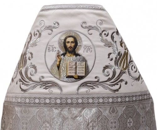 Облачення священника комбіноване з парчі "Афонський хрест", з вишитим опліччям, Вишивка "Нова вишивка"