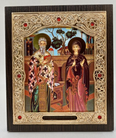 Ікона свт. Кипріян та Юстина 15х18