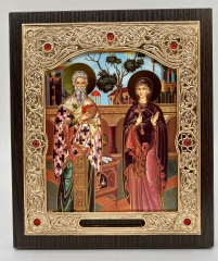 Ікона свт. Кипріян та Юстина 15х18