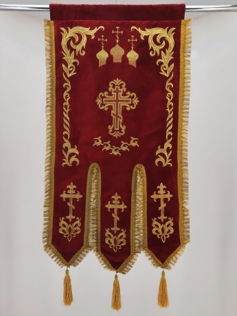 Хоругви (пара св. вмч. Пантелеймон та св. вмч. Дімітрій Солунский ) вишивка "Купол"  