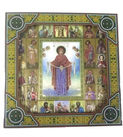 Ікона Богородиці "Покрова" 26х26см 