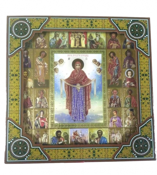 Ікона Богородиці "Покрова" 26х26см