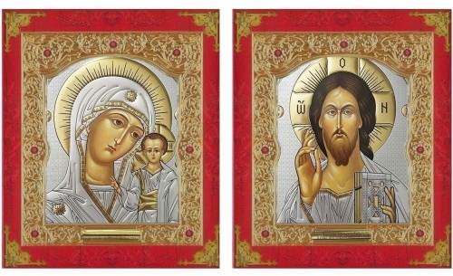 Ікона на дерев'яній планшетці. "Вінчальна пара" (Греція, Візантія) 18х21