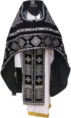 Облачення священника, вишите на оксамиті, вишивка &quot;Коло&quot; з вишитим галуном