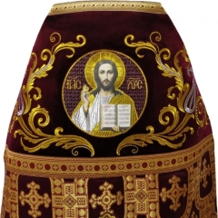 Облачення священника комбіноване з парчі &quot;Царский хрест&quot;, з вишитим опліччям, Вишивка &quot;Нова вишивка&quot;