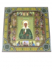 Подарункова ікона св. блаж. Матрона 26х26см 