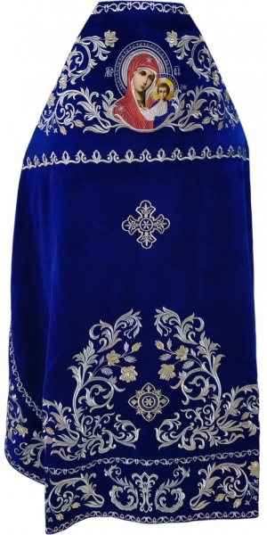 Облачение священника, вышитое на бархате, вишивка