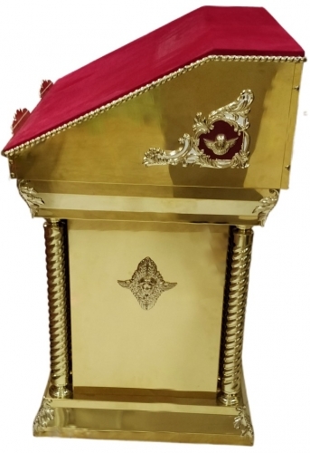 Аналой центральный красный (малый крест)