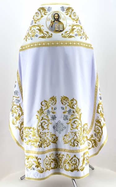 Облачення священника вишите на габардині, вишивка "Роза" з пришивним галуном