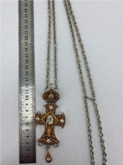 Хрест наперстний, комбінований, емаль