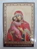 Ламінована ікона Богородиці "Володимирська" зол. рамка