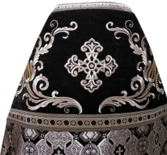 Облачення священника комбіноване з парчі &quot;Афонський хрест&quot;, з вишитим опліччям, візерунок &quot;Новий візерунок&quot;