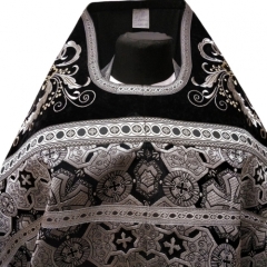 Облачення священника комбіноване з парчі &quot;Афонський хрест&quot;, з вишитим опліччям, візерунок &quot;Новий візерунок&quot;