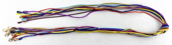 Шнурок для хрестика, дорослий, 60см, з закруткою (під зол.) 