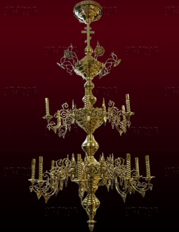 Панікадило 2 яруси, 15 свічок (латунні трубки)