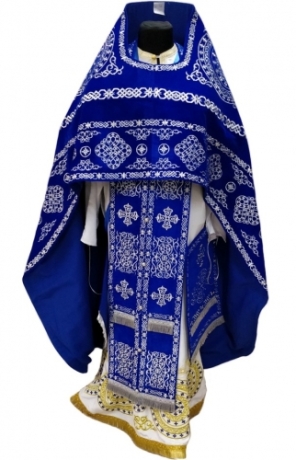 Облачення священника, вишите на оксамиті, вишивка "Коло" з вишитим галуном