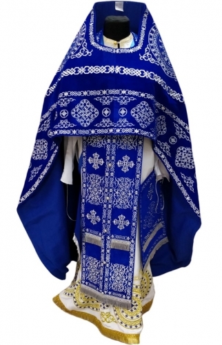 Облачение священника, вышитое на бархате, вишивка