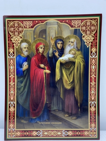 Кіот з літографіями Двунадесятих Свят 37,5х31см