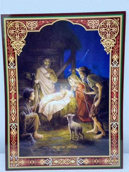 Кіот з літографіями Двунадесятих Свят 37,5х31см