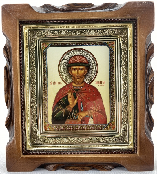 Ікона св. блг. кн. Дімітрій Донской 19х17