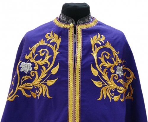 Облачение священника греческий крой, вишитое на габардине, вишивка