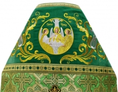 Облачення священника комбіноване з парчі &quot;Соняшник&quot;, з вишитим опліччям, вишивка &quot;Новий візерунок&quot;