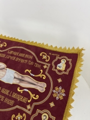 Плащаниця спасителя 70х50см (Українською мовою) тканина алоба, вишивка &quot;Напрестольна&quot;, Спаситель Академічного стилю