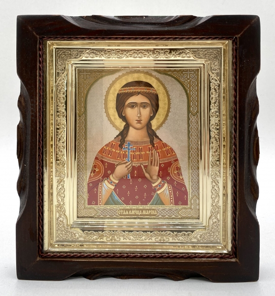 Икона святой Марины Антиохийской 19х17
