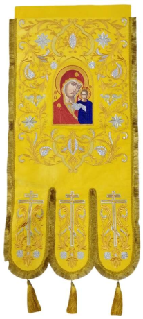 Хоругви вишиті (пара) нова вишивка, вишита ікона, хрест з вишивкою