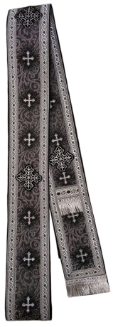 Орарь с парчи с пришивным галуном