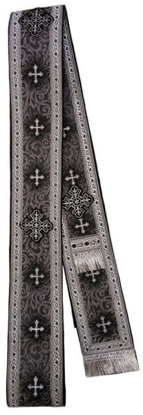 Орарь с парчи с пришивным галуном