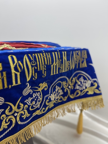 Плащаниця Богородиці на оксамиті 120х80см (вишивка виноград, вишита та розсшита середина) 2