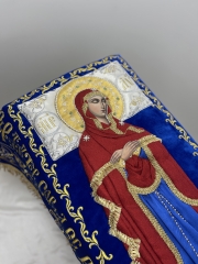 Плащаниця Богородиці на оксамиті 120х80см (вишивка виноград, вишита та розсшита середина) 2