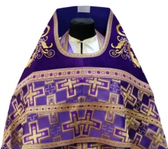 Облачення священника комбіноване з парчі &quot;Патриарший хрест&quot;, з вишитим опліччям, Вишивка &quot;Нова вишивка&quot;