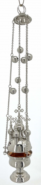 Кадилло архиерейское, пятиглавое серебро