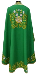 Облачення священника грецький крій, вишите на габардині, вишивка &quot;Троянда&quot; з пришивним галуном