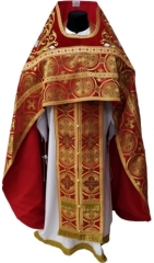 Облачення священника комбіноване з парчі &quot;Києвский крест&quot;, з вишитим опліччям, Вишивка &quot;Роза&quot;