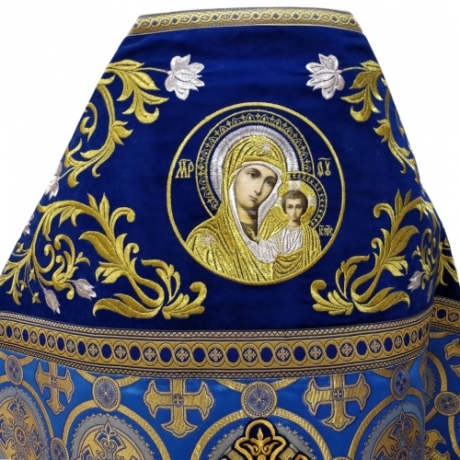 Облачення священника комбіноване з парчі "Київський хрест", з вишитим опліччям, вишивка "Роза"