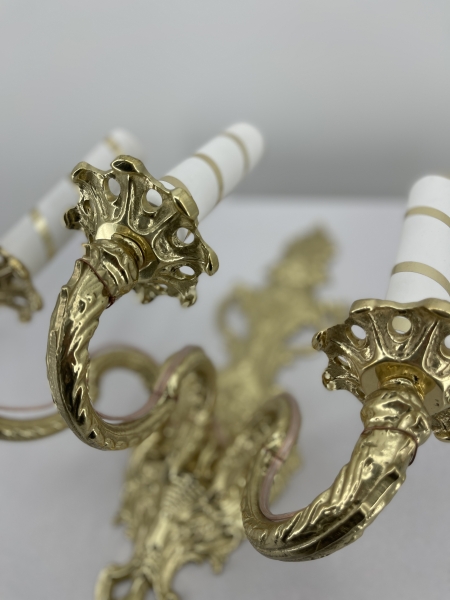 Бра малое на 3 свечи, золото