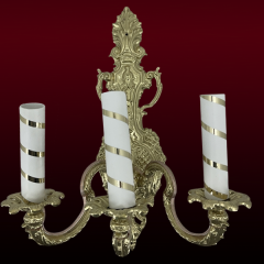 Бра мале (Н) на 3 свічки, латунь